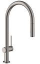 https://raleo.de:443/files/img/11eeea40cc20c41092906bba4399b90c/size_s/Hansgrohe-HG-Talis-M54-Einhebel-Kuechenmischer-210-Ausziehbrause-2jet-Brushed-Black-Chrome-72800340 gallery number 1